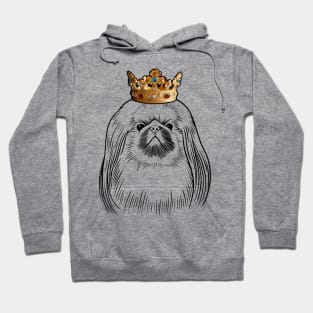 Pekingese Dog King Queen Wearing Crown Hoodie